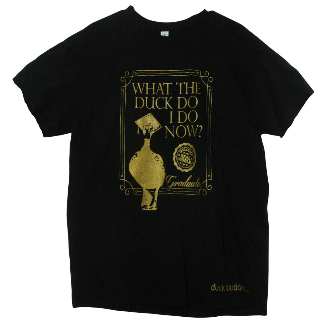 Duck Graduation Black and Gold Cotton TShirt